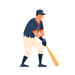 Fototapeta premium Baseball player throws the ball ILLUSTRATION