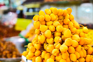 Dates on open air arabian market