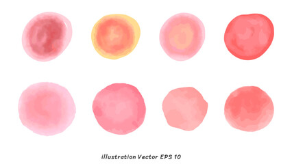 Rainbow colors watercolor paint on isolated white background, illustration Vector EPS 10