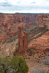 Fototapeta premium Sandstone Erosion, Tall Red Rock (Spider Rock), Canyon de Chelly National Monument