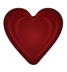 Heart shaped wax stamp. vector illustration