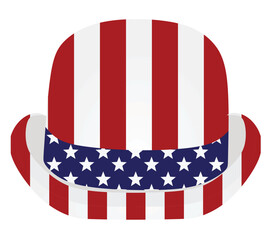 USA flag hat. vector illustration