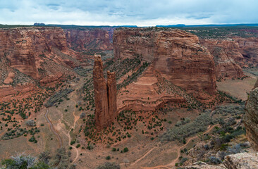 Sandstone Erosion, Tall Red Rock (Spider Rock), Canyon de Chelly National Monument