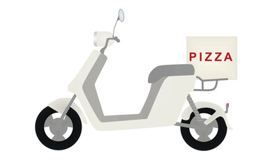 Pizza delivery bike. vector illustration