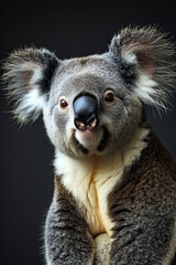 A cute koala looking at the camera