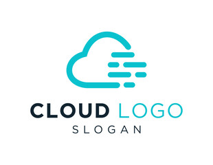 The logo design is about Cloud and was created using the Corel Draw 2018 application with a white background.