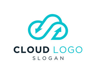 The logo design is about Cloud and was created using the Corel Draw 2018 application with a white background.