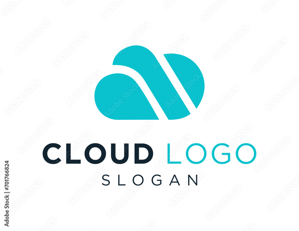Poster the logo design is about cloud and was created using the corel draw 2018 application with a white ba