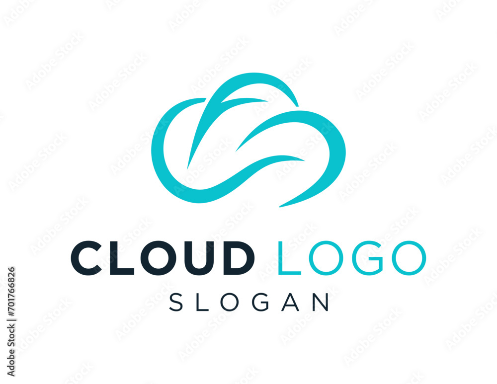 Poster the logo design is about cloud and was created using the corel draw 2018 application with a white ba
