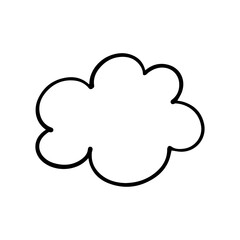 Sketch, doodle of a decorative cloud. Vector graphics.