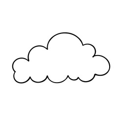 Sketch, doodle of a decorative cloud. Vector graphics.