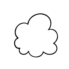 Sketch, doodle of a decorative cloud. Vector graphics.