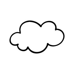 Sketch, doodle of a decorative cloud. Vector graphics.