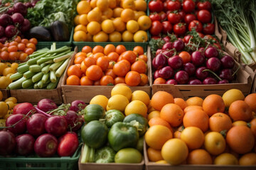 fruits and vegetables at market