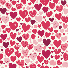 Valentine Hearts Seamless pattern background