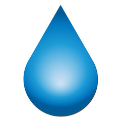 Blue Water Drop. Vector illustration EPS 10 File. Isolated on white background.