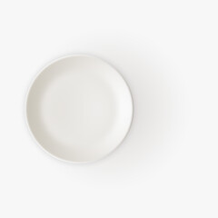 White Plate Isolated on White Background