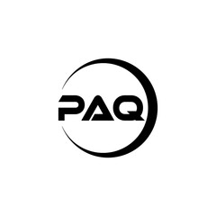 PAQ letter logo design with white background in illustrator, cube logo, vector logo, modern alphabet font overlap style. calligraphy designs for logo, Poster, Invitation, etc.