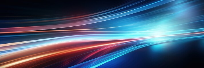 3d render motion line of speed and power or light trails. High-speed light with curve movement beam. 5G Technology fast and futuristic background. Abstract motion blur.