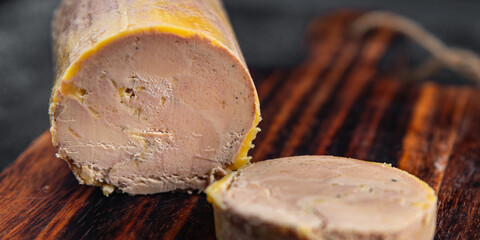 foie gras block raw ready to cook ready to eat healthy eating cooking appetizer meal food snack on the table © Alesia Berlezova