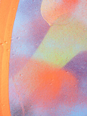 Detail of pastel random paint spray
