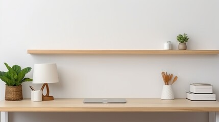 A concept for a desk that has copy space in the front