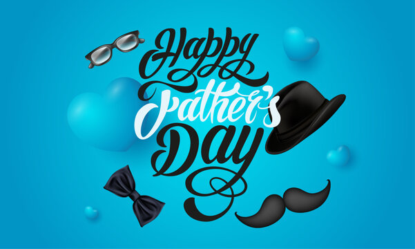 Father's day vector background. Father's day template for banner and greeting card. calligraphy vector design.