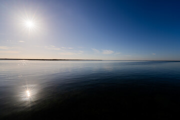 View of Kerkennah - Tunisian archipelago in the Mediterranean Sea