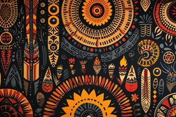 Traditional native design national pattern of papua new guinea