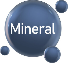 Mineral supplement 3d icon, Mineral
