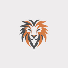 Lion head vector logo template. Lion head vector logo template.