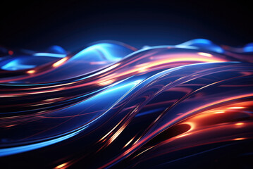 Fototapeta na wymiar Abstract neon wave background for presentations
