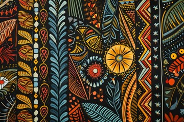 Traditional native design national pattern of papua new guinea