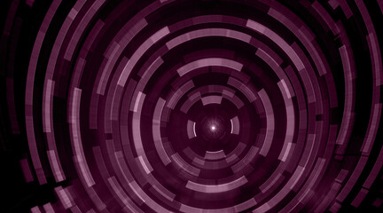 Fantasy dark space circular abstract in red