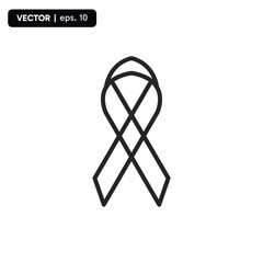 joy ribbon icon condolence icon. vector eps 10