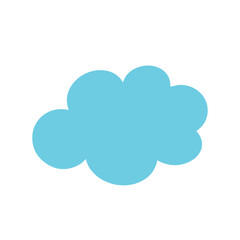 Obraz premium Blue flat cloud. Vector graphics.
