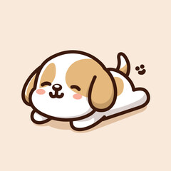 Vector of cute puppy dog kawaii mascot