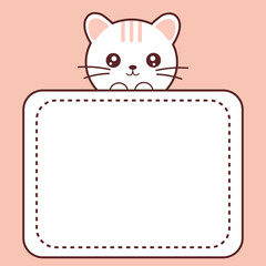 cute cat holding board