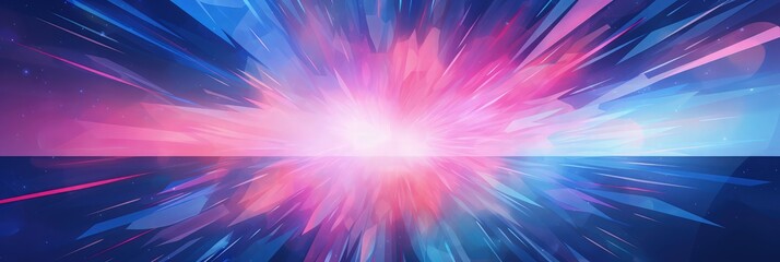 Blue & Pink burst abstract background