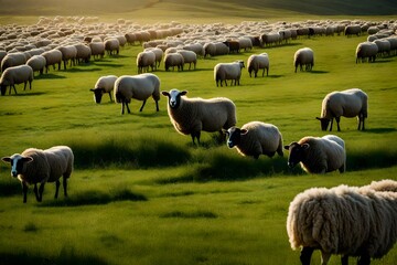 sheep in the field Generated with AI.