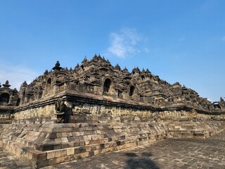 View of Borobudur temple located in Yogyakarta, Java, Indonesia
