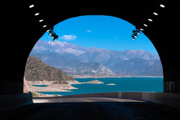 Reservoir Dam Potrerillos (Embalse Dique Potrerillos), Mendoza, Argentina