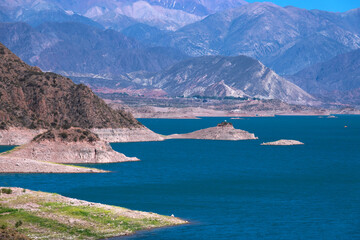 Reservoir Dam Potrerillos (Embalse Dique Potrerillos), Mendoza, Argentina