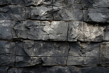 Dark rock texture. Stone gray background. Generated by artificial intelligence
