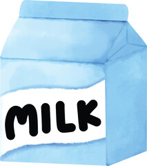 Box pack oh milk watercolor 