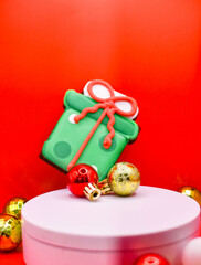 Mock up rojo navideño 