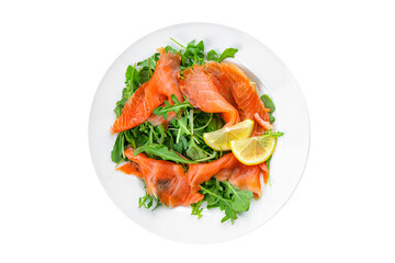 salmon salad seafood eating cooking appetizer meal food snack on the table copy space food background rustic top view 