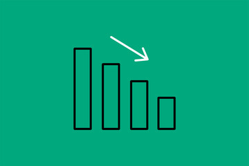 reduction illustration in flat style design. Vector illustration.	