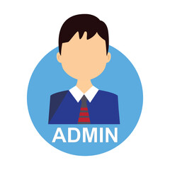 Fototapeta na wymiar male administrator icon. isolated white background color. vector illustration