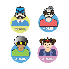 Administrator icon vector set. isolated white background. vector illustration